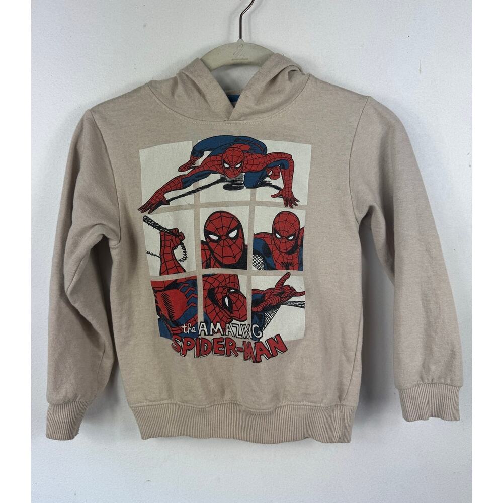 Marvel Spider-Man Hoodie Size 7 Pullover Gray Hoodie